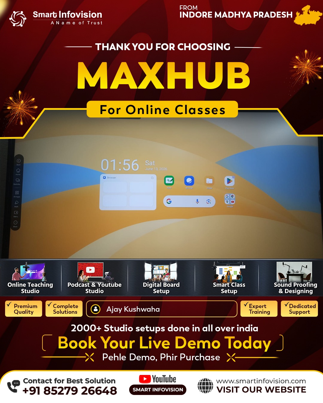 Indore Madhya Pradesh Mein Smart Classroom Solutions - Online Teaching Ke Liye