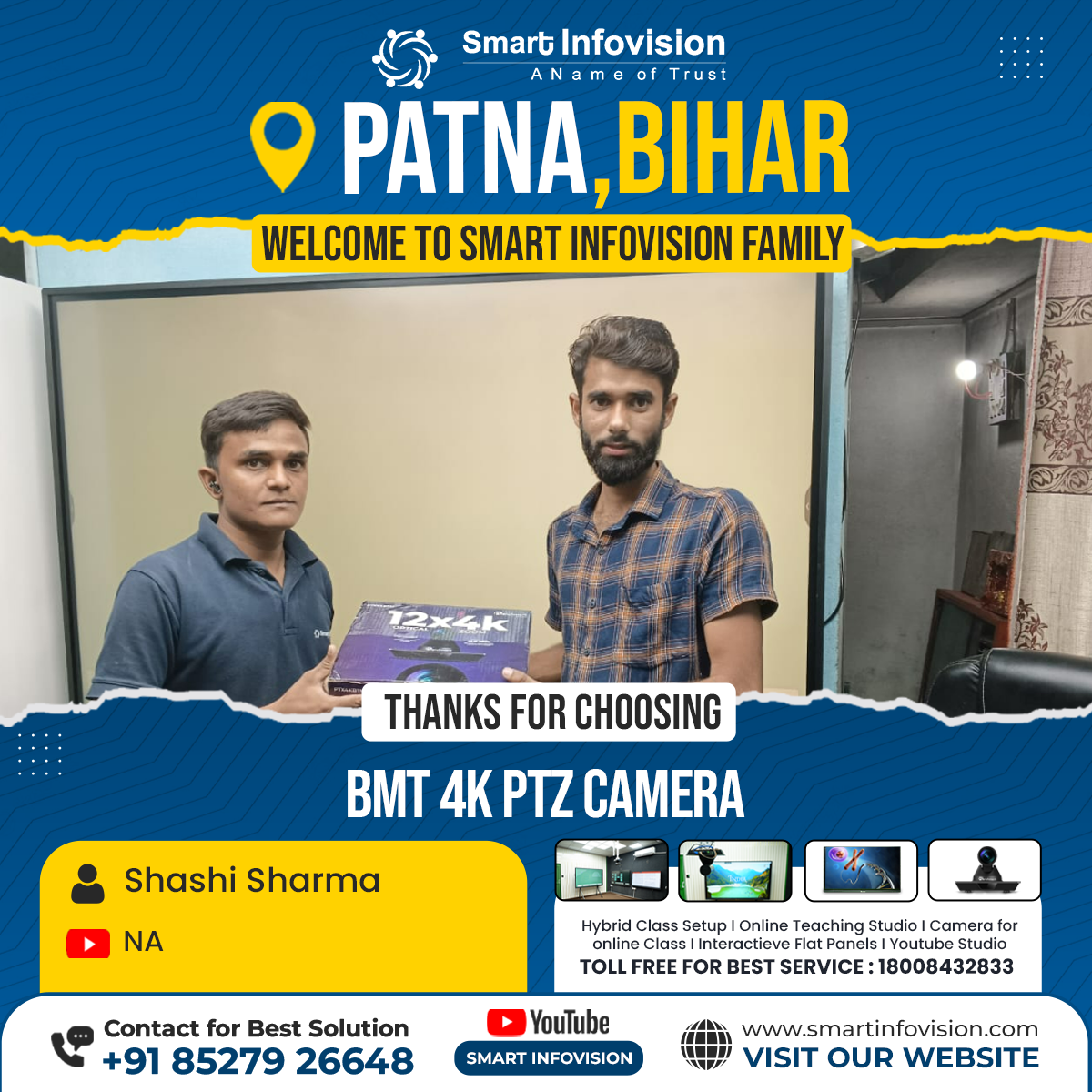 Bihar Patna mein BMT 4K PTZ Camera Installation | Smart Infovision