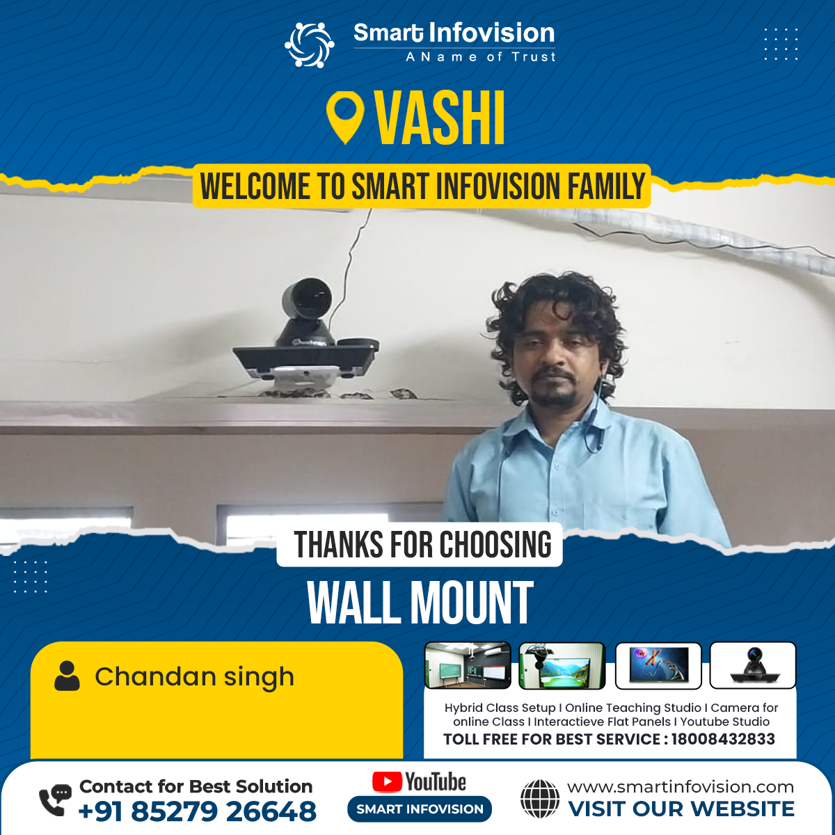 Vashi Mein Wall Mount Installation | Smart Infovision