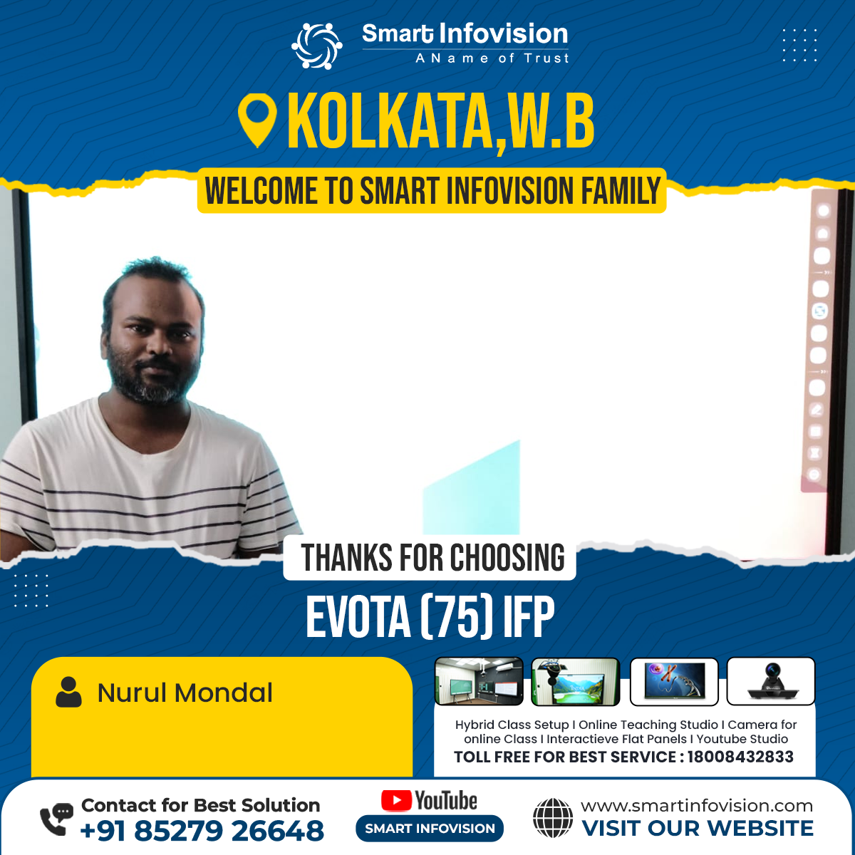 Kolkata me Evota Interactive Flat Panel Installation ka Safar