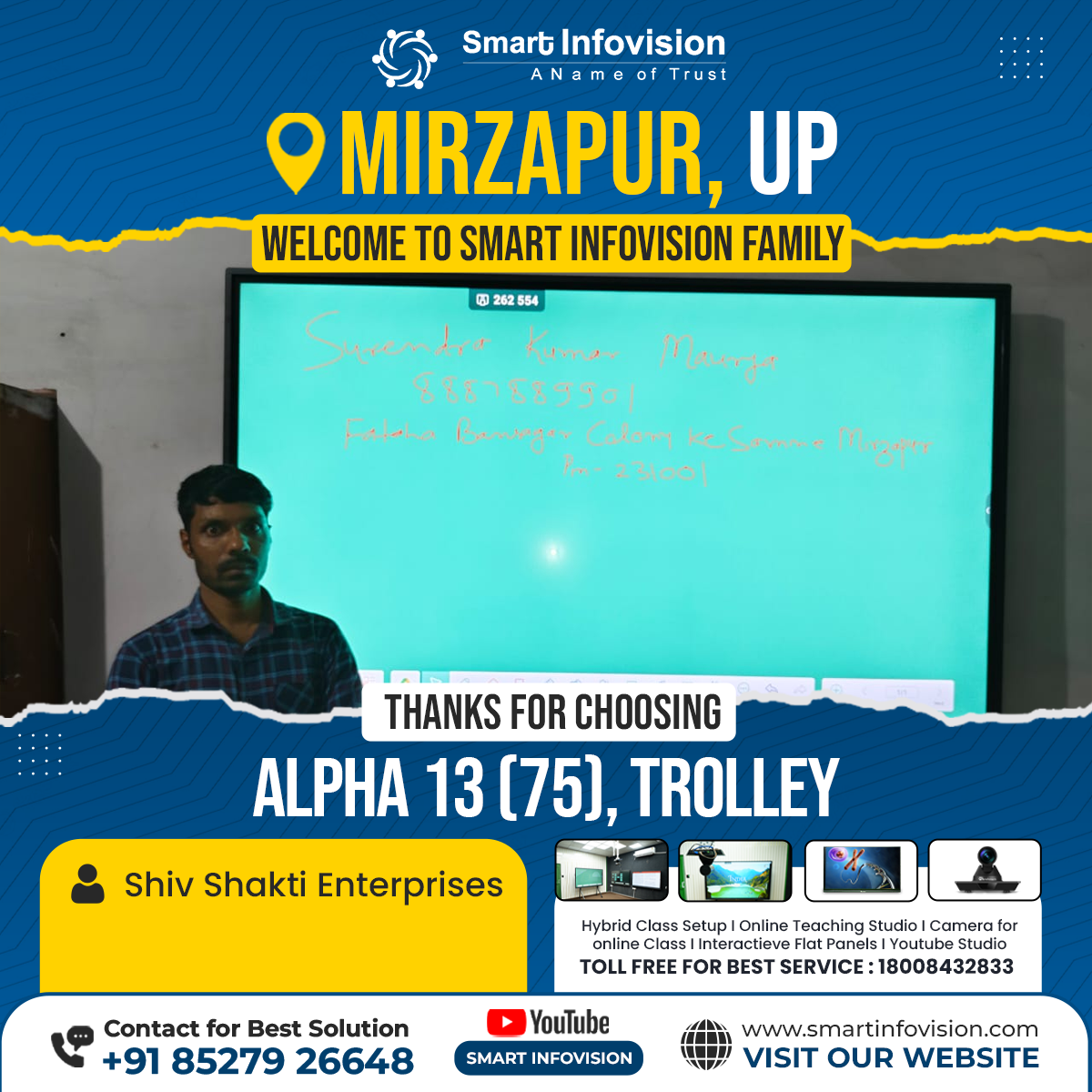 Mirzapur mein Alpha 13 Digital Board Installation