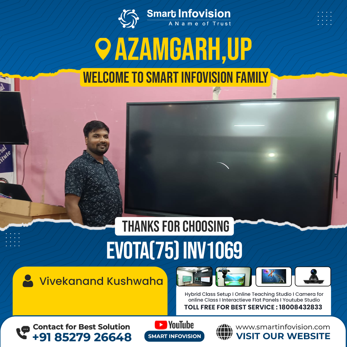 Azamgarh, UP Mein Evota 75 Ke Saath Hybrid Classroom Installation