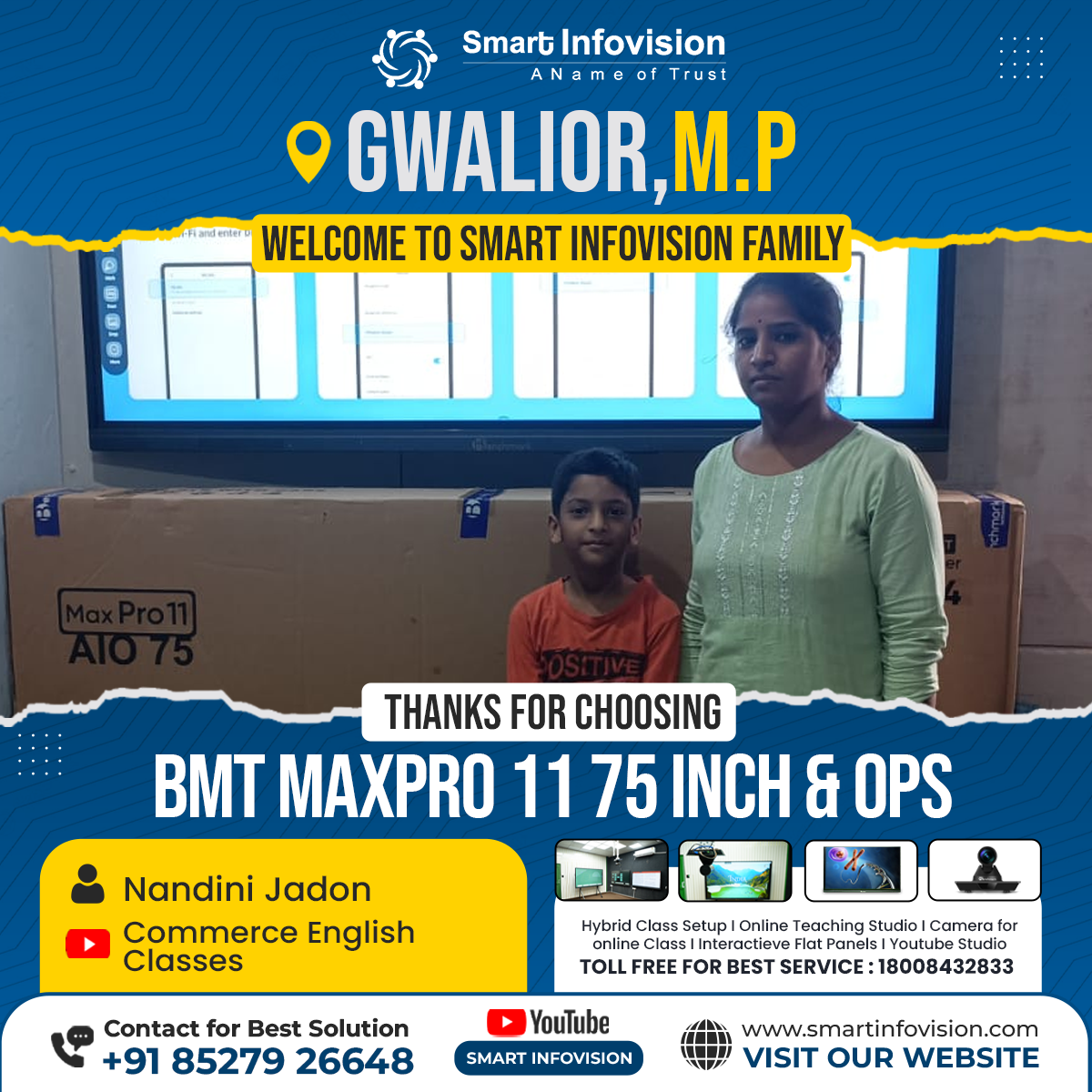 Gwalior Mein BMT MaxPro 11 Se Smart Classroom Ka Setup