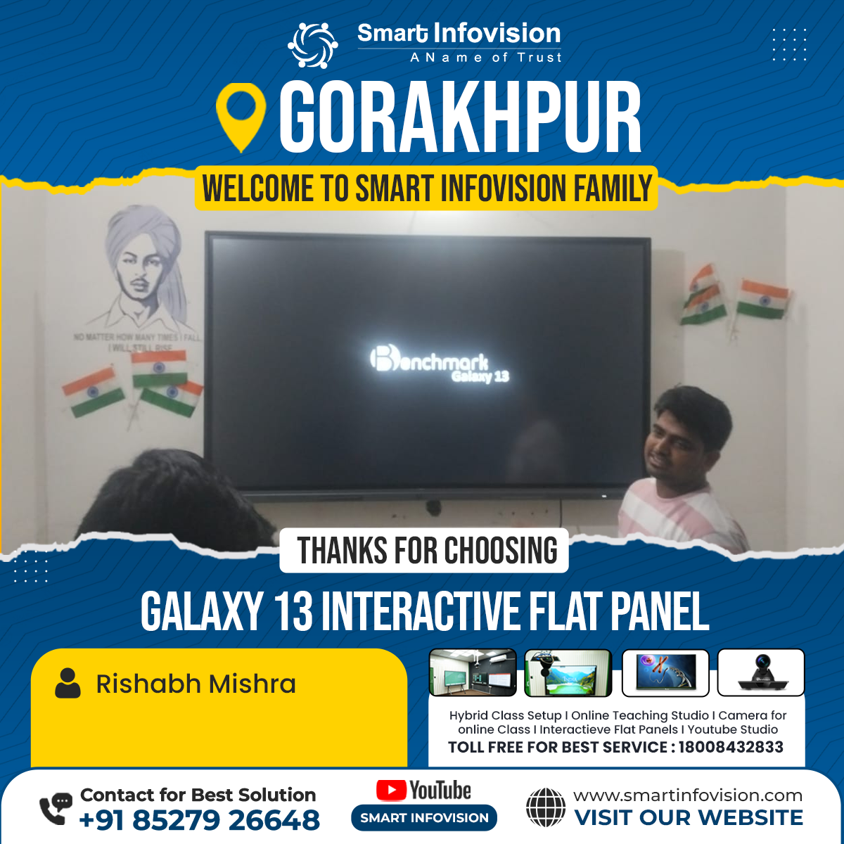 Gorakhpur Mein Galaxy 13 Interactive Flat Panel Installation