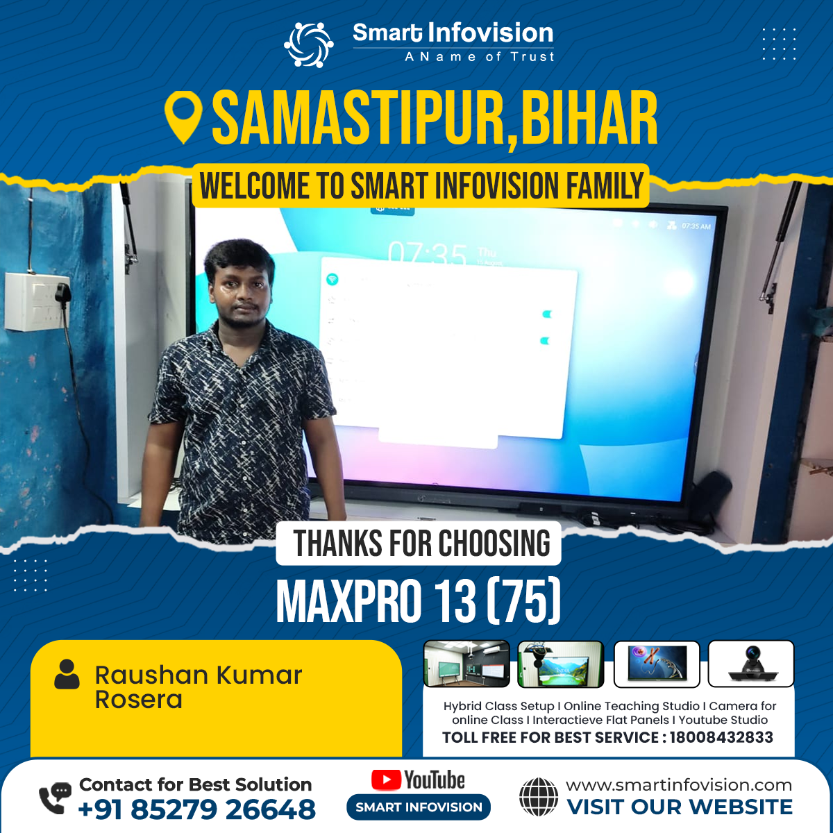MaxPro 13 Smart Classroom Installation in Samastipur, Bihar