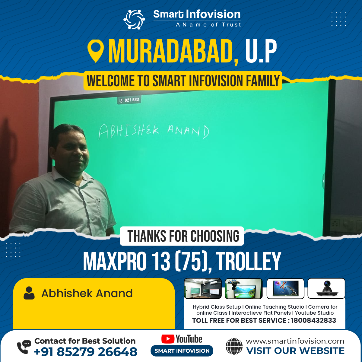 MaxPro 13 Installation in Avobe Bank Og Baroda Muradabad - Smart Infovision