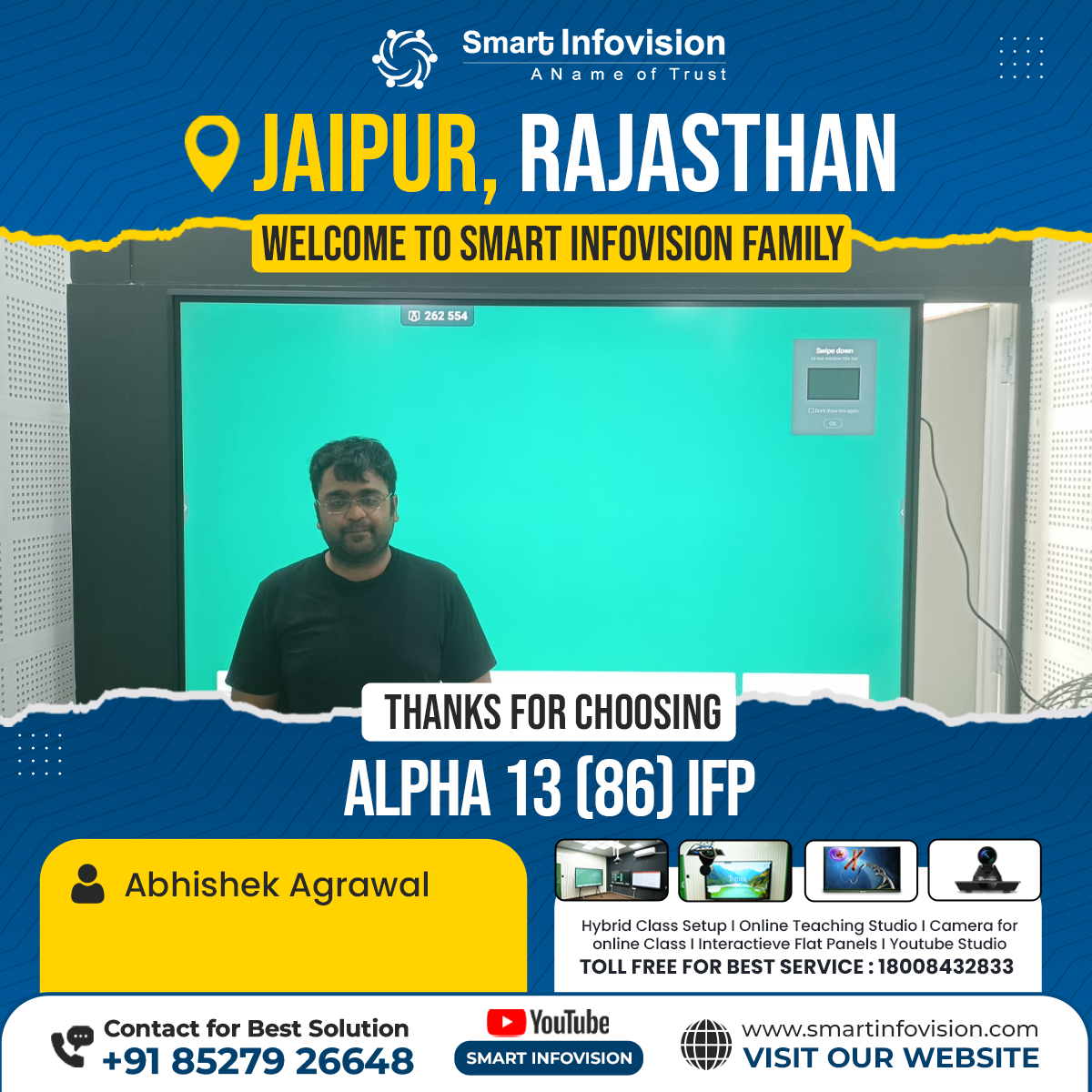 Jaipur mein Alpha 13 Interactive Flat Panel ka Installation