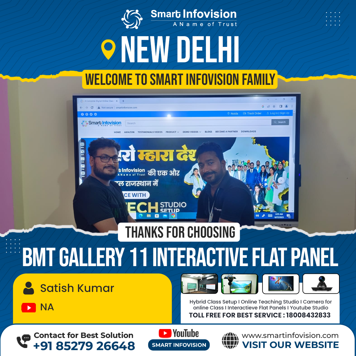 New Delhi Mein BMT Gallery 11 Interactive Flat Panel Installation