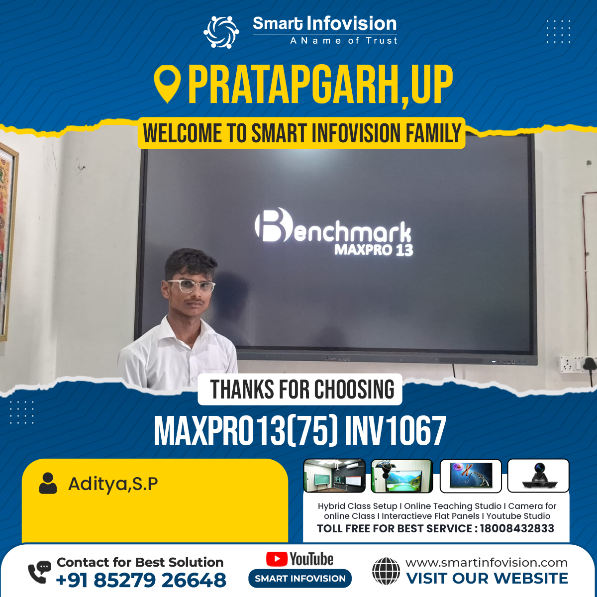 Pratapgarh Mein Benchmark Maxpro 13 Ka Smart Classroom Installation