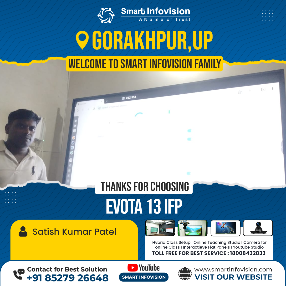 Gorakhpur me Evota 13 IFP ke saath Smart Classroom Setup