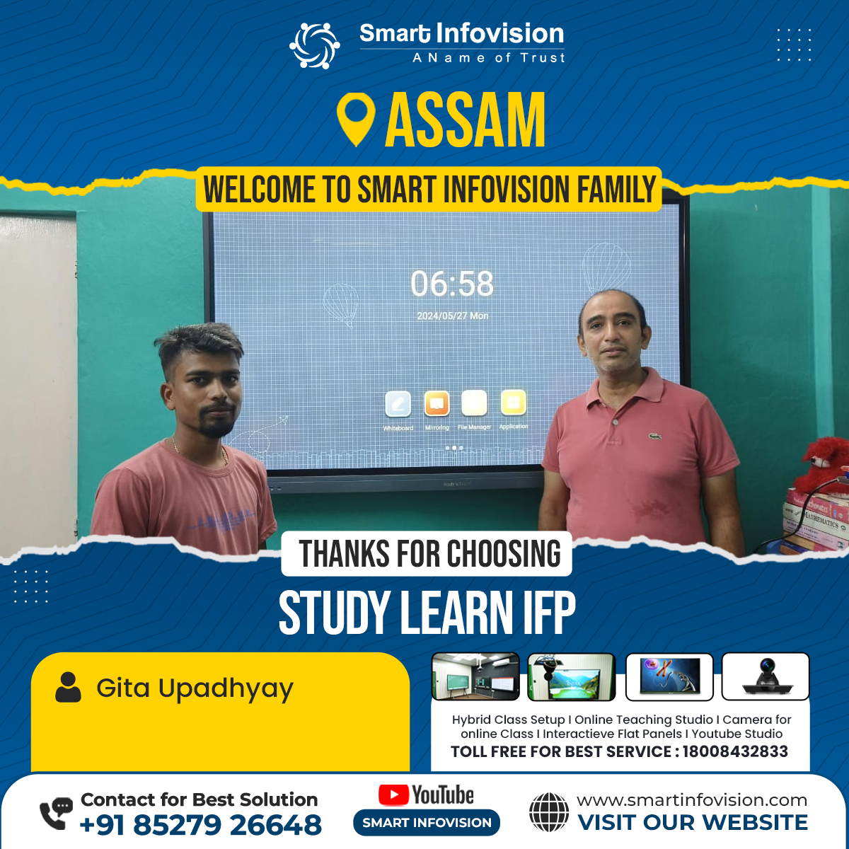 Interactive Flat Panel Installation in Assam - A Step Towards Smart Education