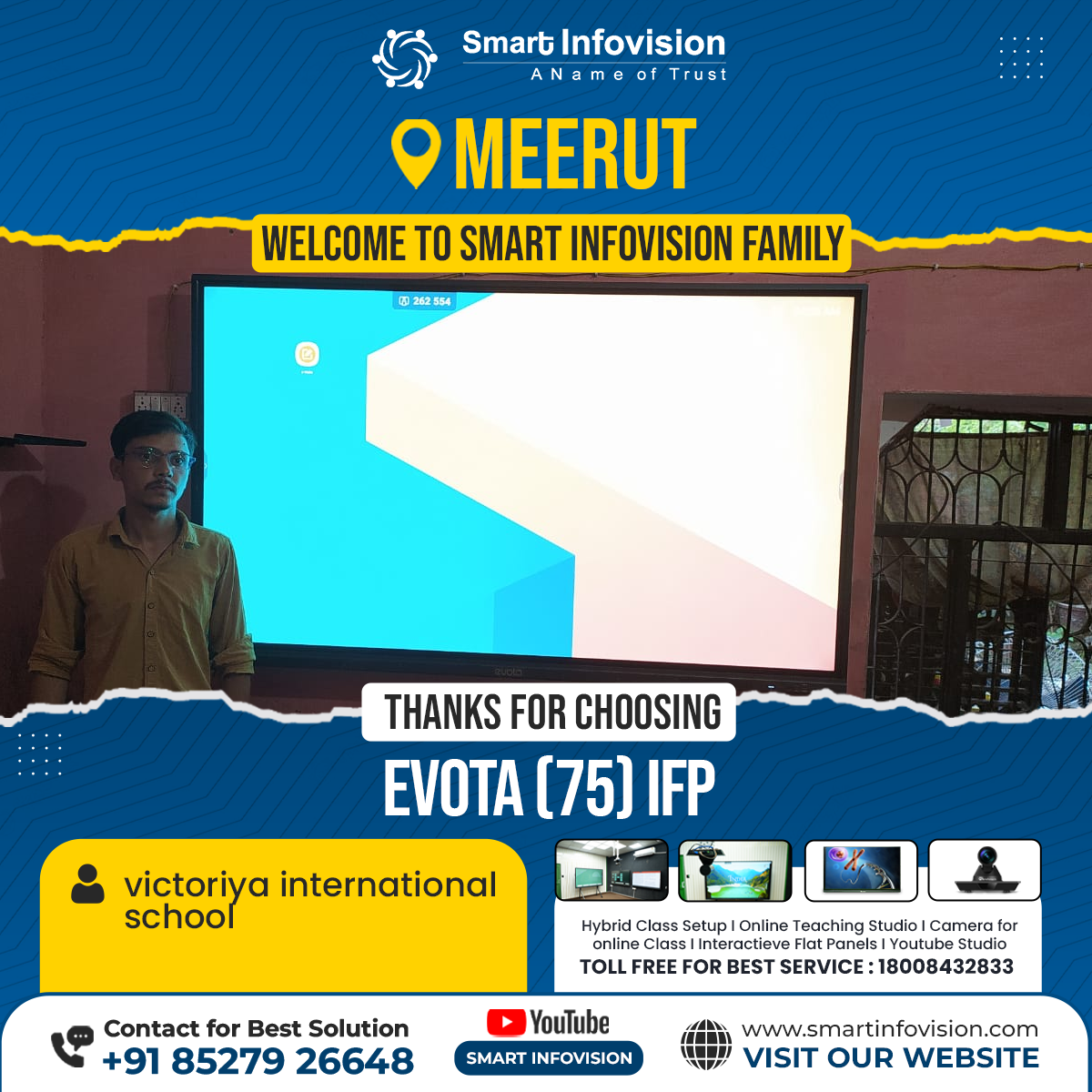 Meerut Mein Evota Smart Classroom Installation – Victoriya International School