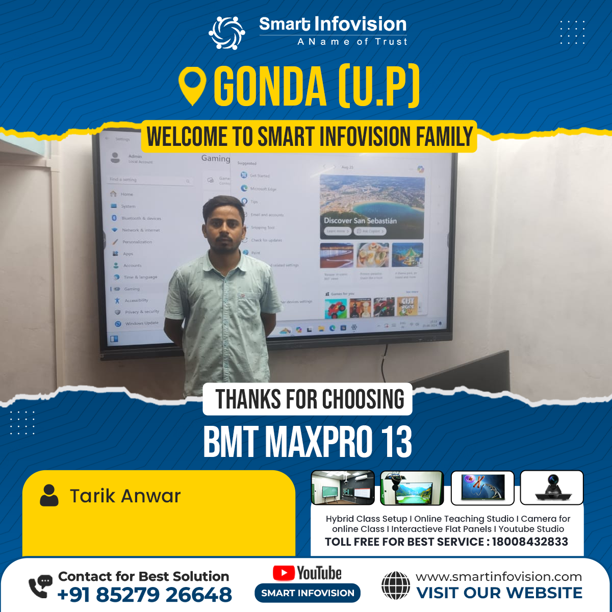 Gonda mein BMT MaxPro 13 ke saath Smart Classroom ka istemal
