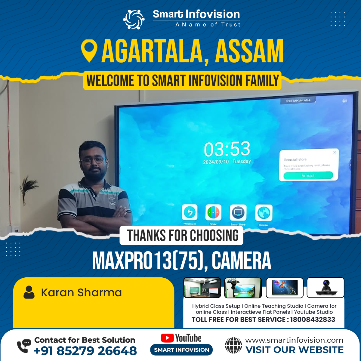 MaxPro13 Installation in Agartala, Assam for Enhanced Teaching