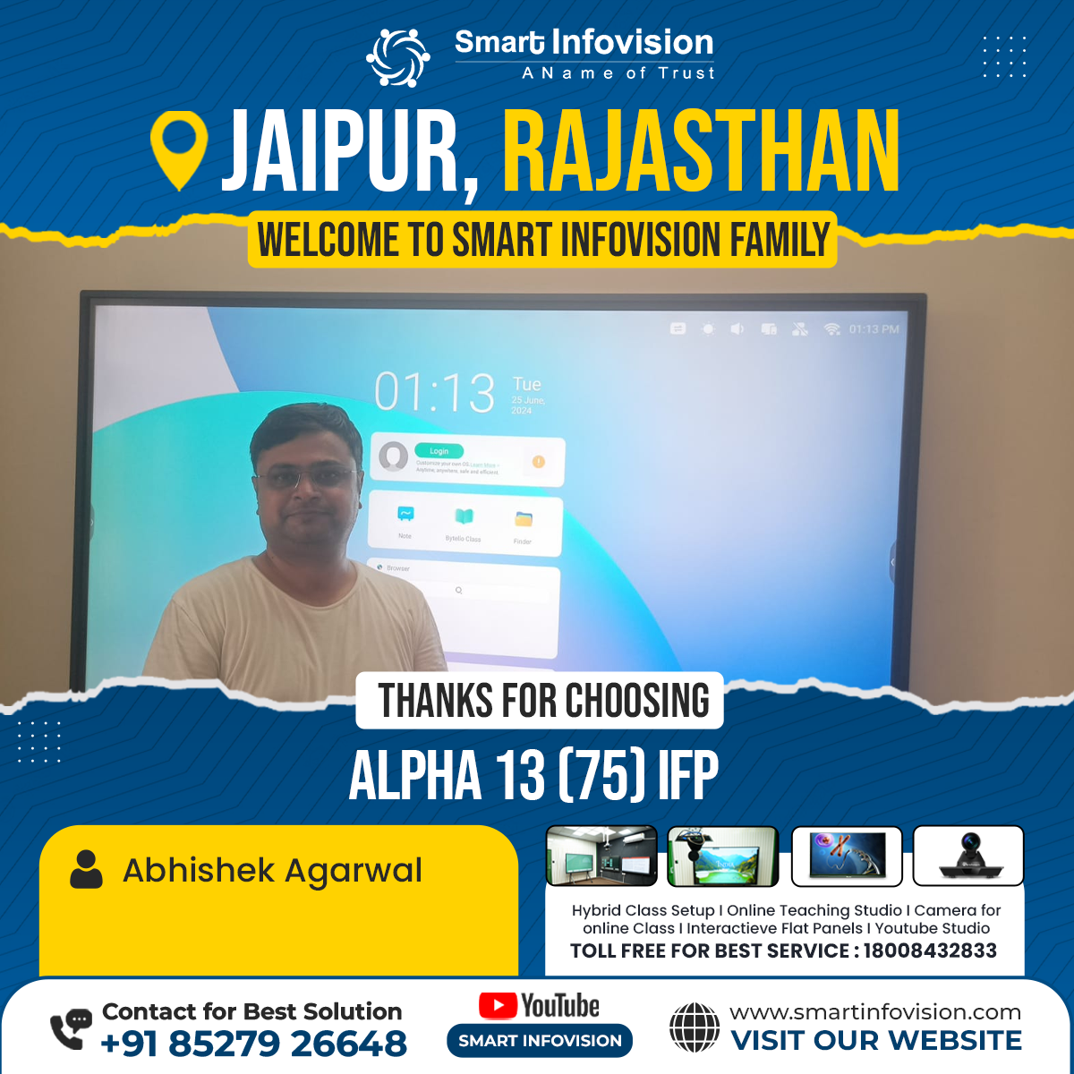 Jaipur mein Alpha 13 Interactive Flat Panel ke saath Smart Education ka Naya Daur