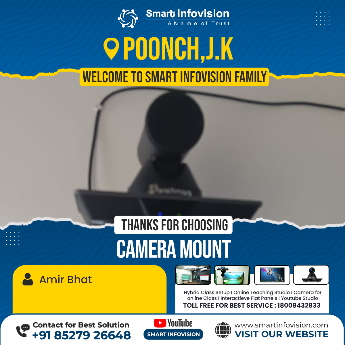 Poonch me Camera Mount: Smart Classroom Solutions | Smart Infovision