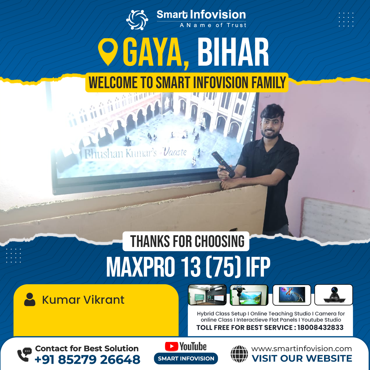 Gaya me MaxPro 13 ka Smart Classroom Installation | Smart Infovision