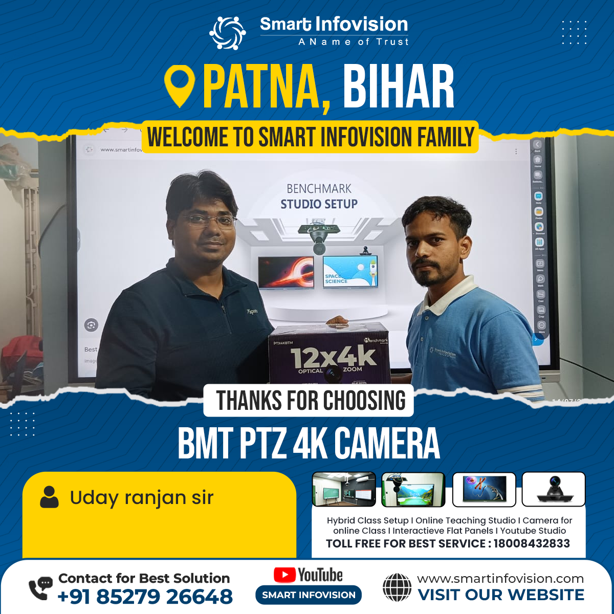 Uday Ranjan Sir ke liye BMT PTZ 4K Camera Installation in Patna