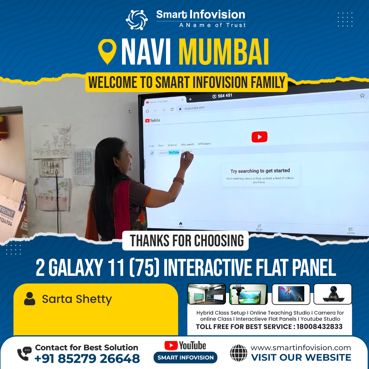 Galaxy 11 Interactive Flat Panel Installation in Navi Mumbai