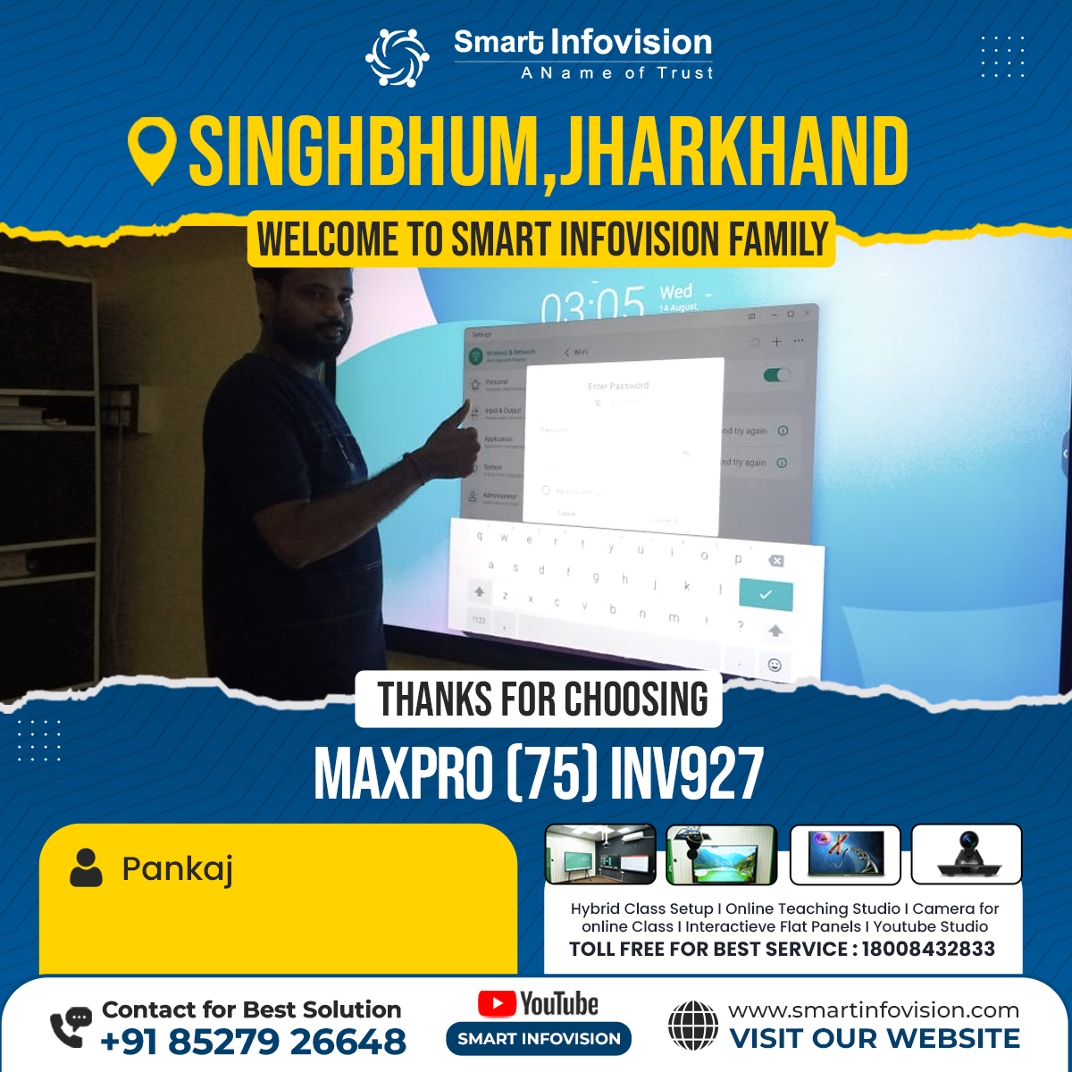 Singhbhum ke MAXPRO Interactive Flat Panel Installation