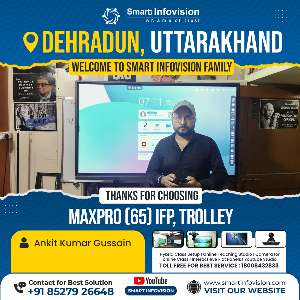 Dehradun Me MaxPro Interactive Flat Panel Installation | Smart Infovision