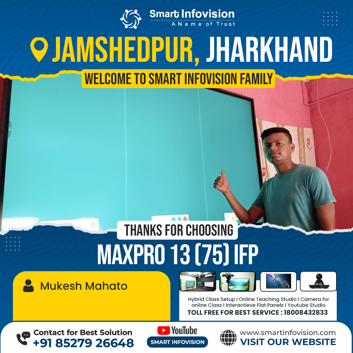 Jamshedpur Mein Maxpro 13 Interactive Flat Panel Installation