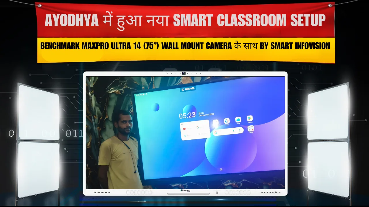Benchmark MaxPro Ultra 14 (75”) Wall Mount Camera के साथ by Smart Infovision