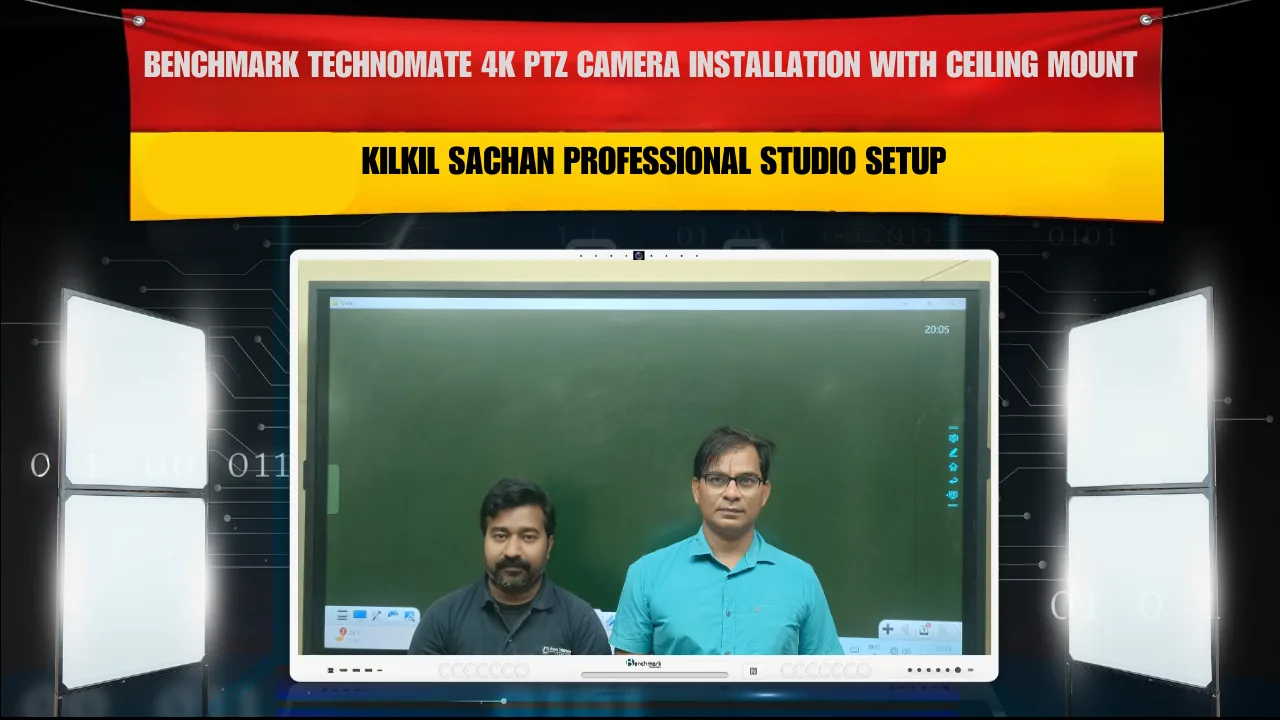 Benchmark Technomate 4K PTZ Camera Installation with Ceiling Mount | Kilkil Sachan Professional Studio Setup