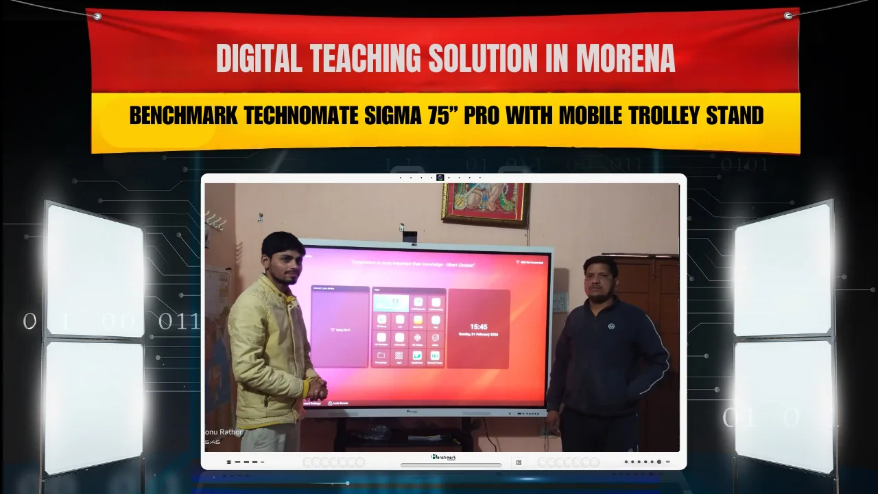 Digital Teaching Solution in Morena – Benchmark Technomate Sigma 75” Pro with Mobile Trolley Stand