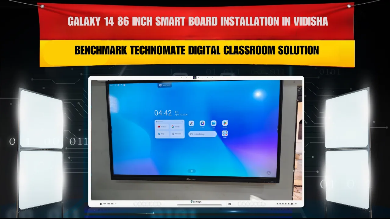 Galaxy 14 86 Inch Smart Board Installation in Vidisha | Benchmark Technomate Digital Classroom Solution