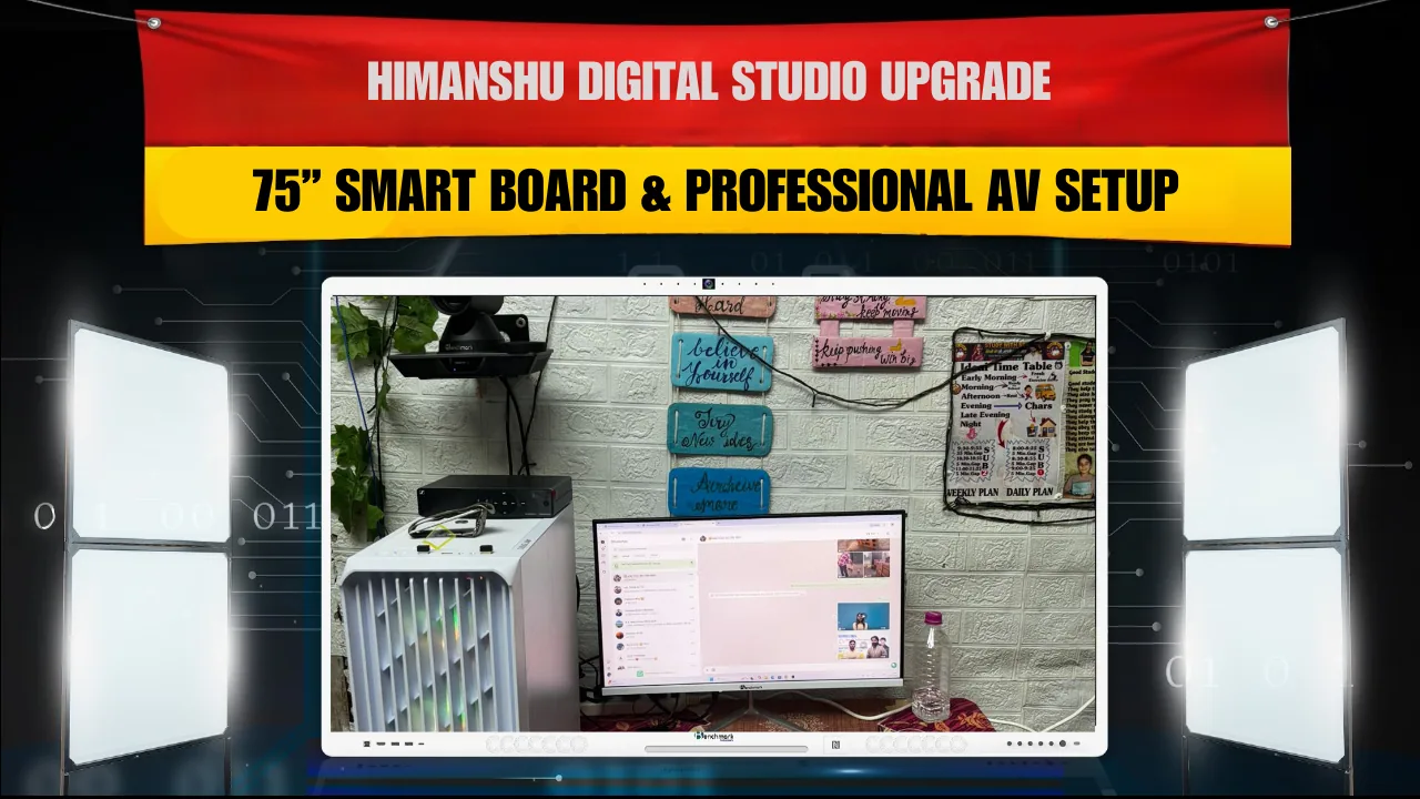 Himanshu Faizabad (Ayodhya) – Benchmark Technomate Sigma AI A-7 Pro 75” Smart Panel & Complete Digital Studio Setup Installation