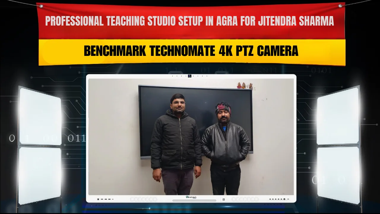 Professional Online Teaching Studio Setup in Agra for Jitendra Sharma | Benchmark Technomate 4K PTZ Camera