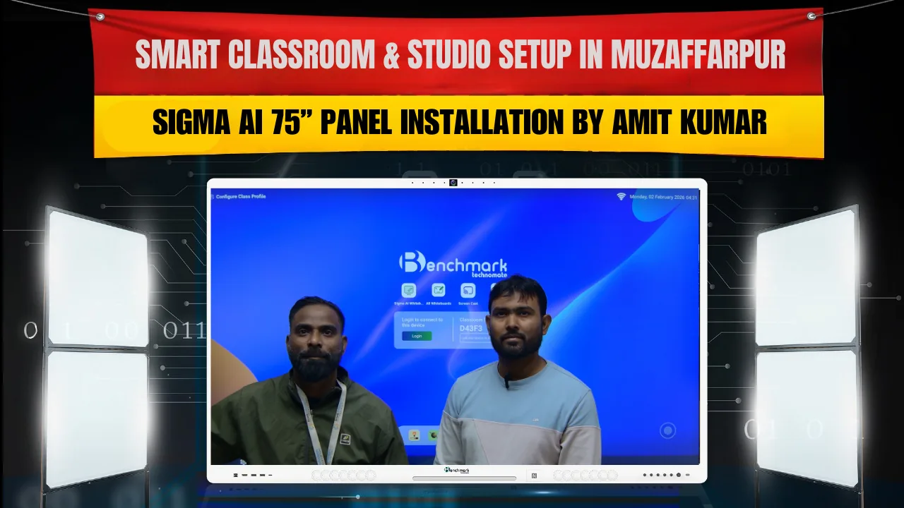 Smart Classroom & Studio Setup in Muzaffarpur: Sigma AI 75” Panel Installation by Amit Kumar